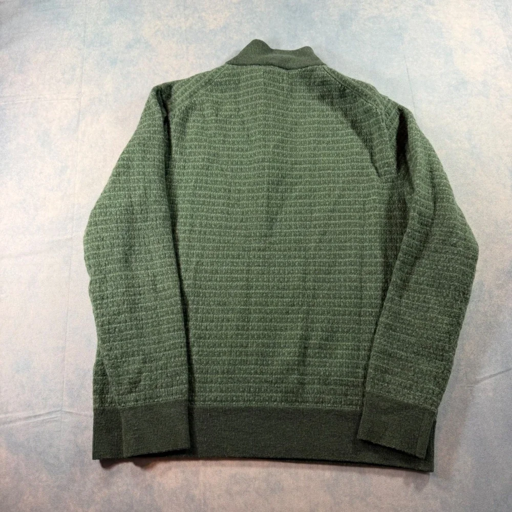 UNTUCKit Engwen Sweater Mens L Green Good Merino Wool Mock Neck 40952